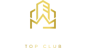 Das Logo in weiß und gold vom Immobilien Top Club in Kassel